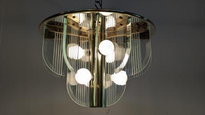  Lightolier Lightolier Art Deco Inspired Flush Mount Chandelier