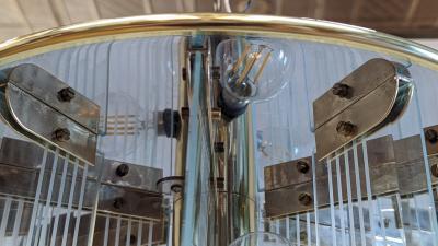  Lightolier Lightolier Art Deco Inspired Flush Mount Chandelier