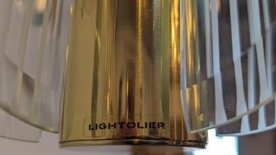  Lightolier Lightolier Art Deco Inspired Flush Mount Chandelier