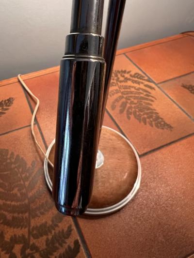  Lightolier MID CENTURY CHROME AND WOOD DESK LAMP BY LIGHTOLIER