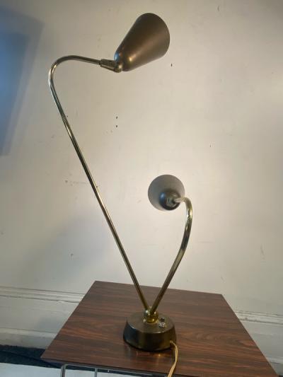  Lightolier MID CENTURY MODERNIST BRASS LAMP