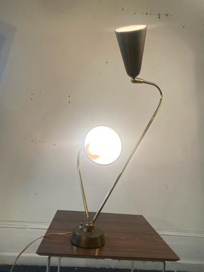  Lightolier MID CENTURY MODERNIST BRASS LAMP