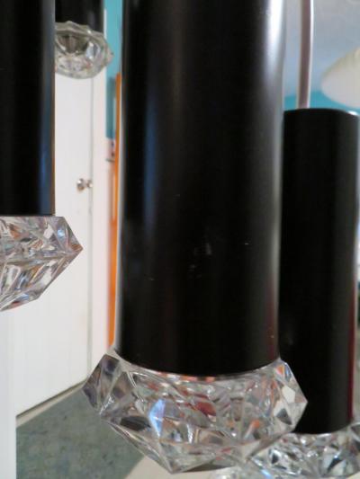  Lightolier Marvelous Lightolier 10 Cylinder Light Chandelier Flush Light Mid Century Modern
