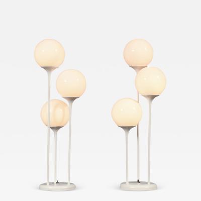  Lightolier Mid Century 3 Tier Orb Table Lamps by Lightolier