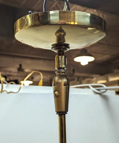  Lightolier Mid Century Brass Tear Drop Pendants attributed Paavo Tynell for Lightolier