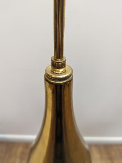  Lightolier Mid Century Brass Tear Drop Pendants attributed Paavo Tynell for Lightolier