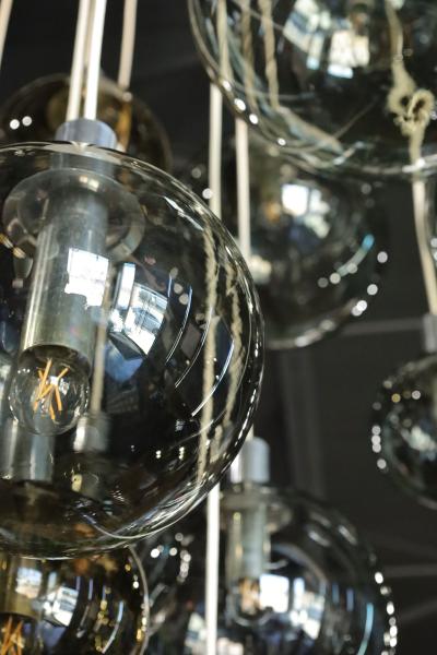  Lightolier Monumental Cascade Chandelier by Lightolier 16 Globes 1970s