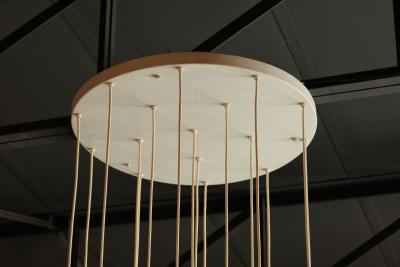  Lightolier Monumental Cascade Chandelier by Lightolier 16 Globes 1970s