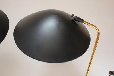  Lightolier Pair of Gerald Thurston for Lightolier Brass and Metal Table Lamps