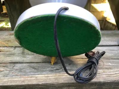  Lightolier Space Age Pair UFO Grey Gerald Thurston style Lamps Lightolier Mid Century