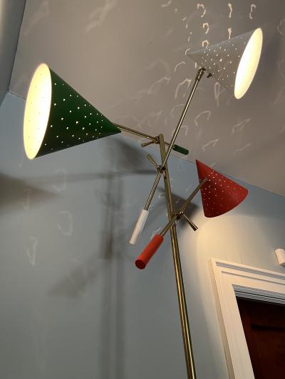  Lightolier TRI COLOR TRIENNALE FLOOR LAMP BY LIGHTOLIER