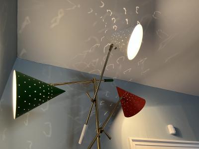  Lightolier TRI COLOR TRIENNALE FLOOR LAMP BY LIGHTOLIER