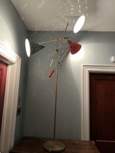  Lightolier TRI COLOR TRIENNALE FLOOR LAMP BY LIGHTOLIER
