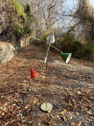  Lightolier TRI COLOR TRIENNALE FLOOR LAMP BY LIGHTOLIER