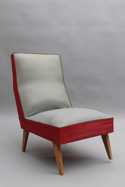 Ligne Roset Co 2 Pairs of French 1950s Lounge Chairs by Roset