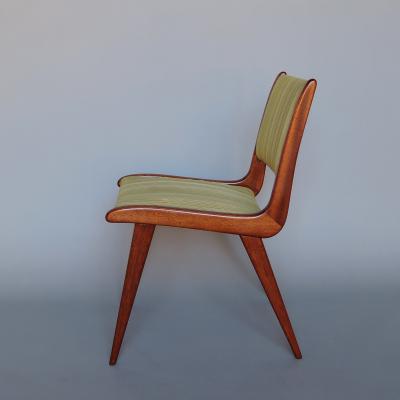  Ligne Roset Co Fine French Mid Century Mahogany Side Chairs by Roset