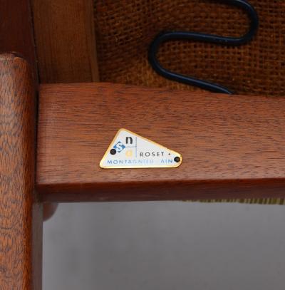  Ligne Roset Co Fine French Mid Century Mahogany Side Chairs by Roset