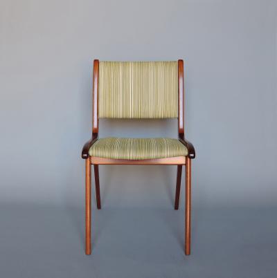  Ligne Roset Co Fine French Mid Century Mahogany Side Chairs by Roset