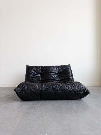 Ligne Roset Co Leather Togo 2 Seater Sofa by Michel Ducaroy for Ligne Roset