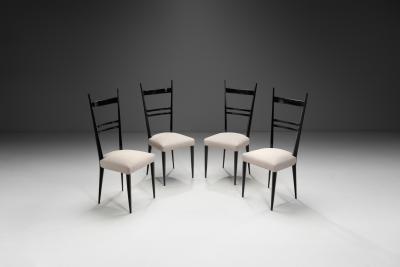  Ligne Roset Co Set of Four Model 689 High Back Beech Chairs for Ligne Roset France 1960s