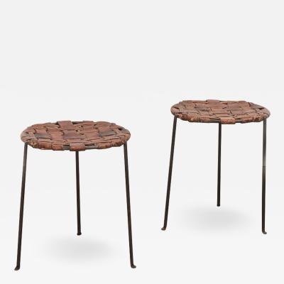  Lila Swift Donald Monell Swift and Monell Woven Leather Iron Stools