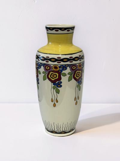  Limoges French Art Deco Hand Painted Limoges Porcelain Vase J Lusca Dijon