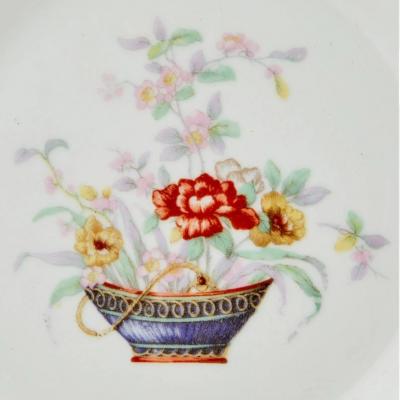  Limoges Limoges Porcelain Floral Design Twelve Haviland Dinner Plates Paris 20th C 