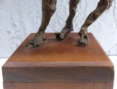  Linda Goodman Linda Goodman Brutalist Bronze Figurative Sculpture
