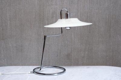 Lindau Lindekrantz Lindau Lindekrantz Large Table Desk Lamp in Metal Zero Sweden 1970s
