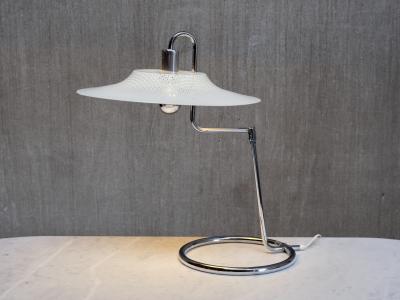 Lindau Lindekrantz Lindau Lindekrantz Large Table Desk Lamp in Metal Zero Sweden 1970s