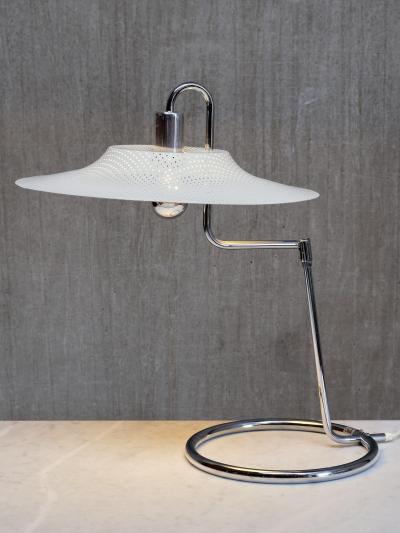 Lindau Lindekrantz Lindau Lindekrantz Large Table Desk Lamp in Metal Zero Sweden 1970s