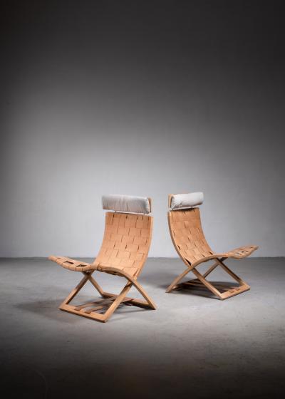  Lindau Lindekrantz Lindau Lindekrantz folding chairs with canvas webbing