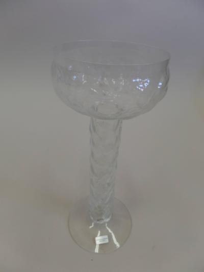  Lindshammar Handblown Swedish Ice Glass Bud Vase by Lindshammar
