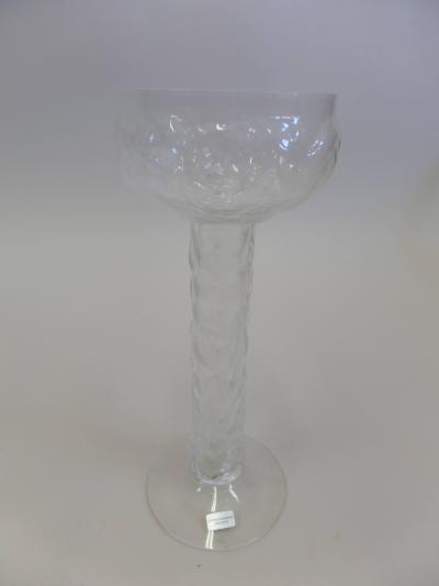  Lindshammar Handblown Swedish Ice Glass Bud Vase by Lindshammar