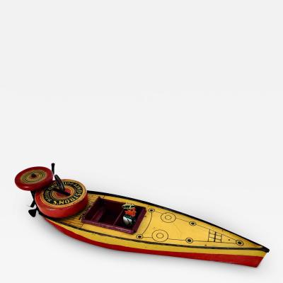 Lindstrom Tool Toy Company 1 Vintage Toy Wind Up Speed Boat with Driver by Lindstrom Toy Co American 1933