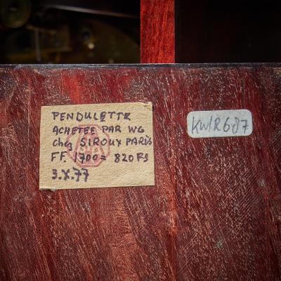  Lion Paw Feet 19th Century Flame Mahogany Mantel Clock by BREGUET Raised by Lion Paw Feet