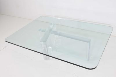 Lion in Frost Lion in Frost Signed Thick Lucite Cocktail Table