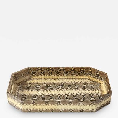  Lobel Originals Lobel Originals Octagonal Tray in Natural Python New