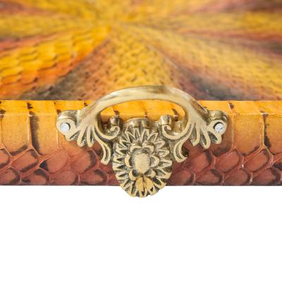  Lobel Originals Lobel Originals Octagonal Tray in Plum Gray and Sunflower Python New