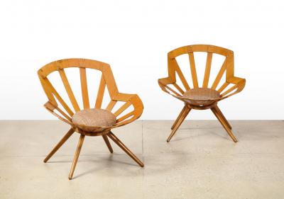  Lodovico Meneghetti Giotto Stoppino Vittorio Gregotti Rare Pair of Chairs by Vittorio Gregotti Lodovico Meneghetti Giotto Stoppino