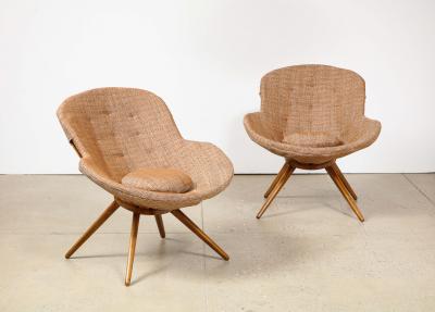  Lodovico Meneghetti Giotto Stoppino Vittorio Gregotti Rare Pair of Chairs by Vittorio Gregotti Lodovico Meneghetti Giotto Stoppino