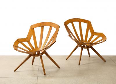  Lodovico Meneghetti Giotto Stoppino Vittorio Gregotti Rare Pair of Chairs by Vittorio Gregotti Lodovico Meneghetti Giotto Stoppino