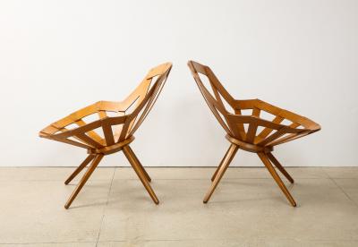  Lodovico Meneghetti Giotto Stoppino Vittorio Gregotti Rare Pair of Chairs by Vittorio Gregotti Lodovico Meneghetti Giotto Stoppino