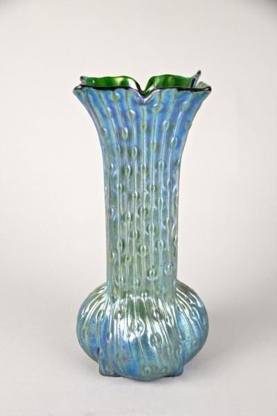  Loetz 20th Century Art Nouveau Glass Vase by W Kralik Iridescent Bohemia ca 1902