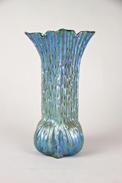  Loetz 20th Century Art Nouveau Glass Vase by W Kralik Iridescent Bohemia ca 1902