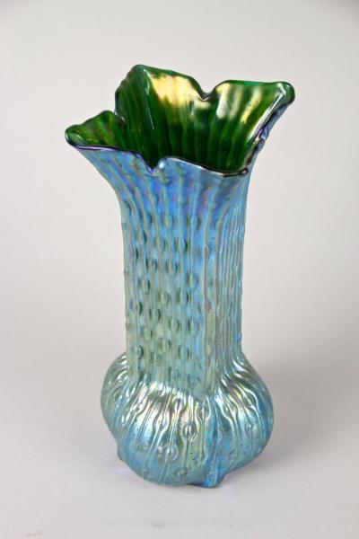  Loetz 20th Century Art Nouveau Glass Vase by W Kralik Iridescent Bohemia ca 1902