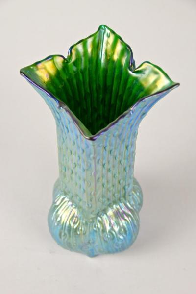  Loetz 20th Century Art Nouveau Glass Vase by W Kralik Iridescent Bohemia ca 1902