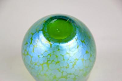  Loetz 20th Century Iriscident Loetz Witwe Glass Vase Creta Papillon Bohemia ca 1902