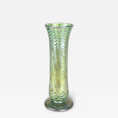  Loetz Art Nouveau Glass Vase by Loetz Phaenomen Genre 6893 Green Bohemia ca 1899