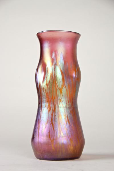  Loetz Art Nouveau Glass Vase by Loetz Witwe Decor Medici Pink Iridescent CZ 1902